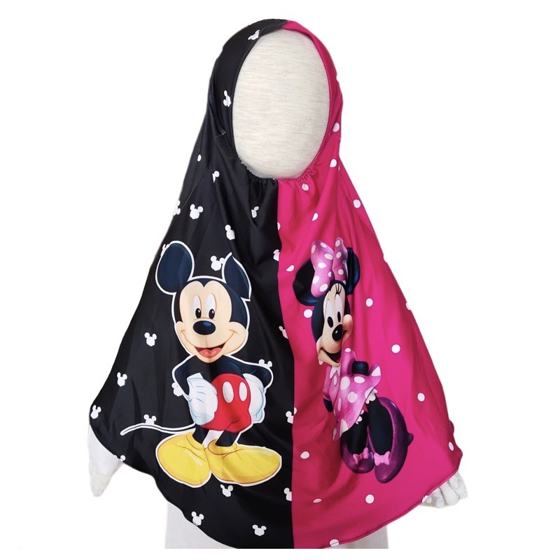 BERGO / HIJAB INSTANT ANAK MOTIF MICKEYMINIE / HIJAB ANAK LUCU KARAKTER