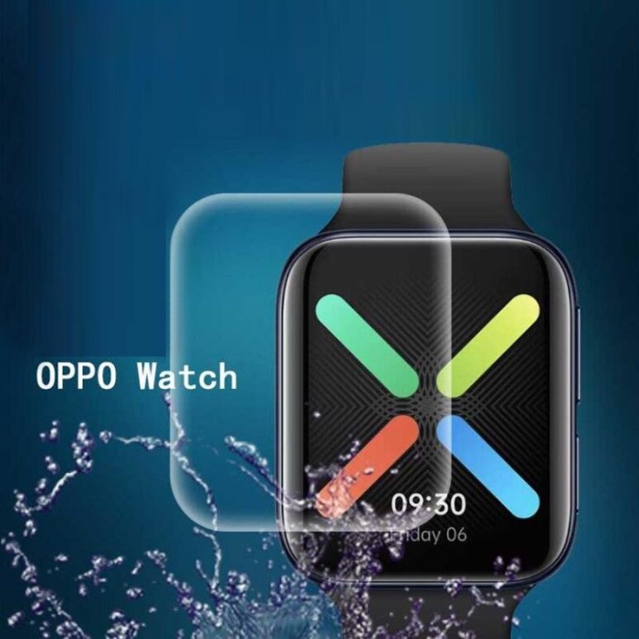 Anti Gores Jelly Hydrogel Oppo Watch Free - Watch - Band Nano Ultra Shield Myroots Anti Spy - Glare Matte - Blue Ray