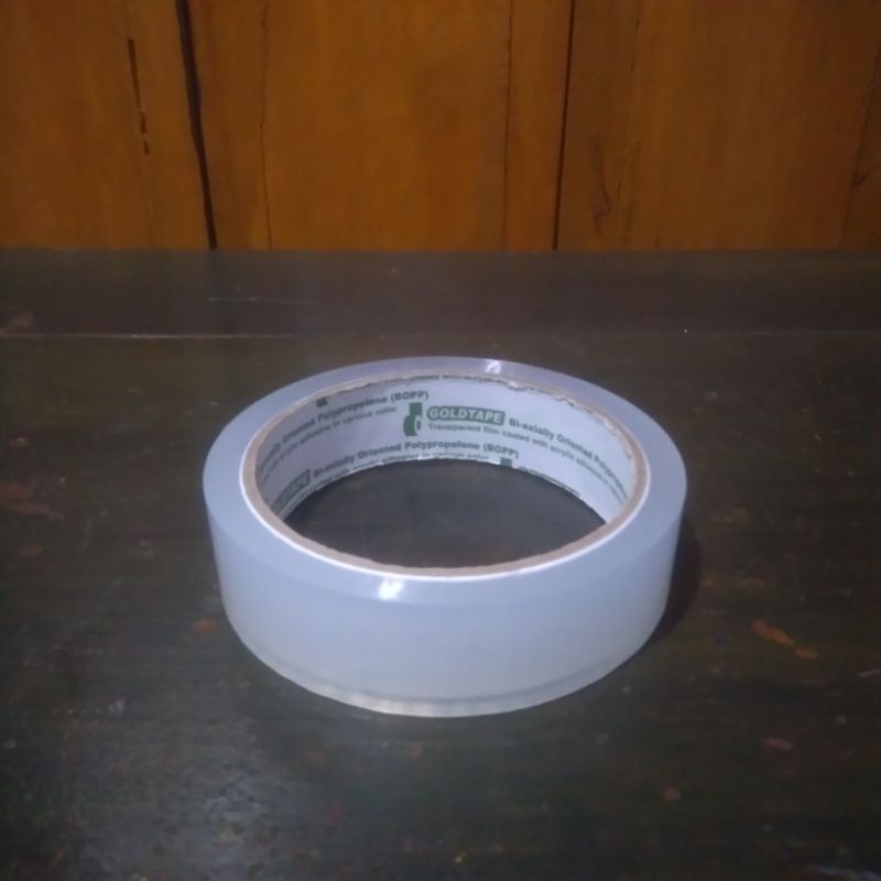 

lakban bening 1 inch 72 yard gold tape