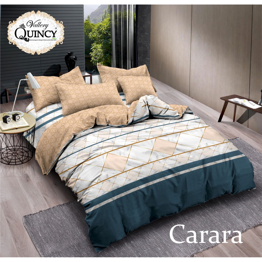 QUINCY VALLERY Sprei Tinggi 30 180x200 / 160x200 motif Adelia Aquatic Baltic Carara - SP 180 160 T30