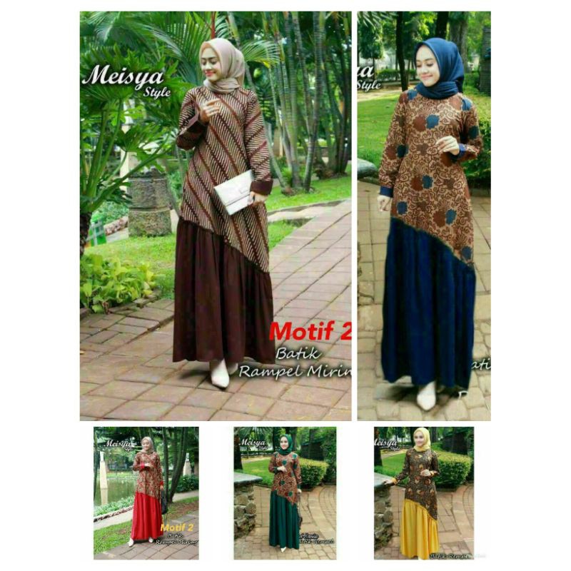 GAMIS MEISYA STILE REMPEL   / Meisya Style- GAMIS BATIK SYARI/