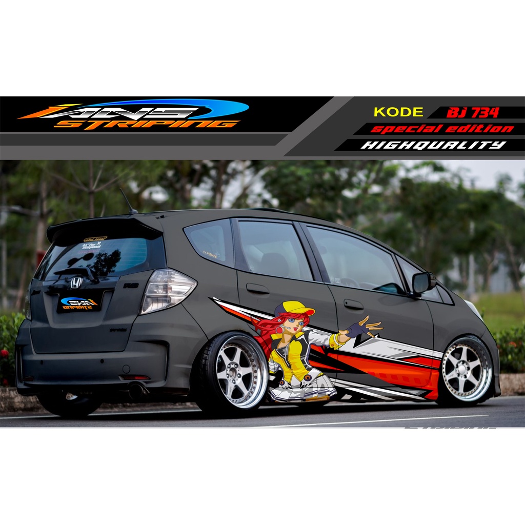 STICKER MOBIL BRIO AGYA JAZZ AVANZA YARIS / DECAL STICKER MOBIL JAZZ / STIKER MOBIL