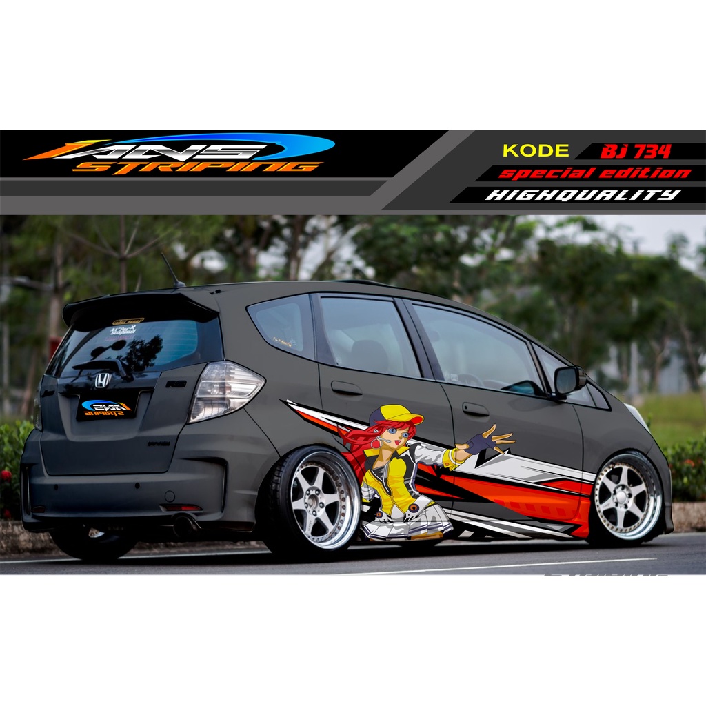 STICKER MOBIL BRIO AGYA JAZZ AVANZA YARIS / DECAL STICKER MOBIL JAZZ / STIKER MOBIL