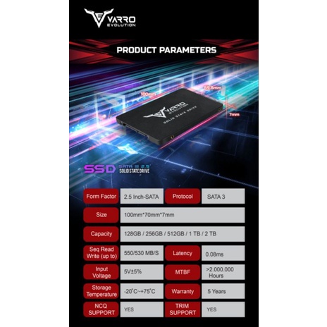 SSD VARRO 256GB SATA