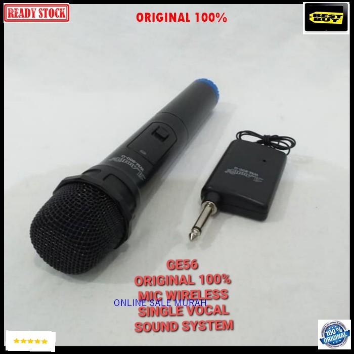 G56 original Mic Wireless Single mik wireles profesional pro karaoke mikrophone microphone sound SYSTEM vokal vocal panggung dj studio asli BEST QUALITY tunggal chanel channel Handheld TUNGGAL mikrofon G56   BISA DIGUNAKAN SEGALA JENIS AUDIO