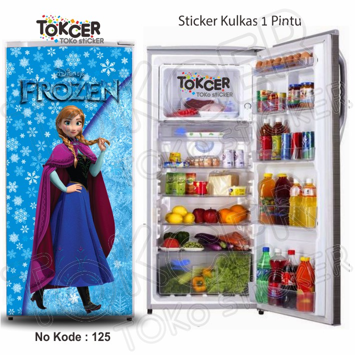 Stiker Kulkas 1 Pintu dan 2 Pintu FROZEN