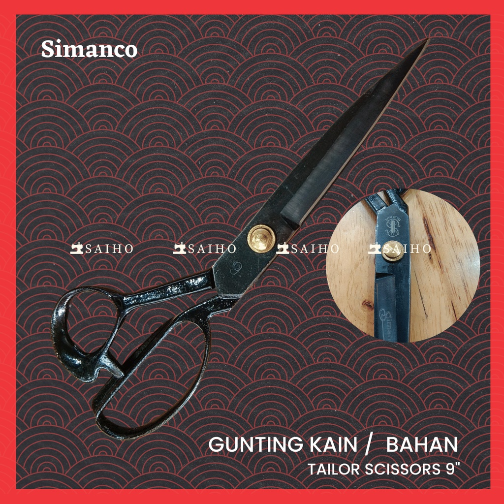 [SIMANCO] Gunting Bahan / Kain | Tailor Scissors Simanco 9 inch