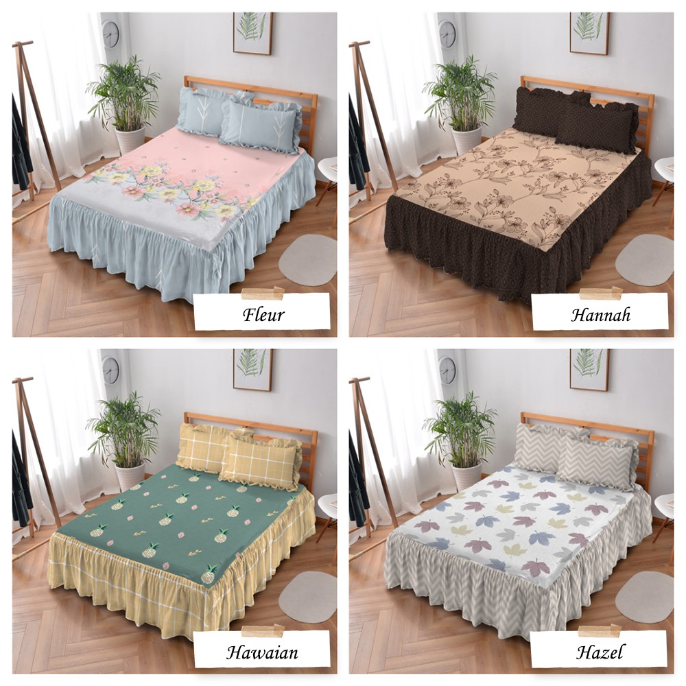 KINTAKUN ISTHANA - Sprei Rumbai KINTAKUN Dluxe 180x200 - Fleur / Hannah / Hawaian / Hazel