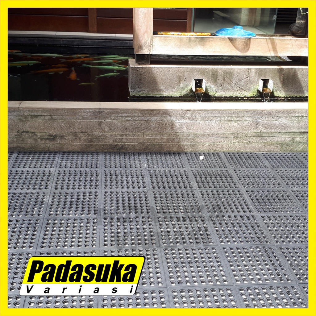 Keset Karet Lubang 155x95 Keset Wudhu Masjid Tebal Panjang Keset Lantai Anti Slip