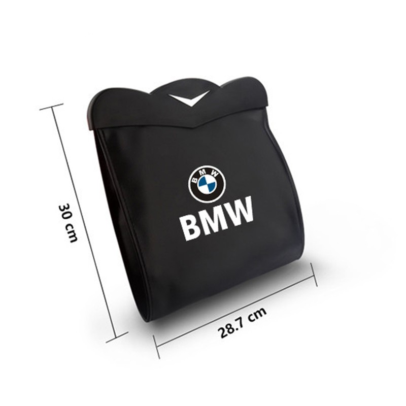 Car Seat Back Organizer Storage Bag With LED Light Auto Leather Seat Back Trash Bin Garbage Can Dustbin For BMW F30 E46 F10 E90 G20 E36 E39 E30 G30 E92 F20 X6 X1 X5 Z4 M3 X3 X4 5 7 Series 320I 218I 520I 530I 528I M2 730LI 740LI