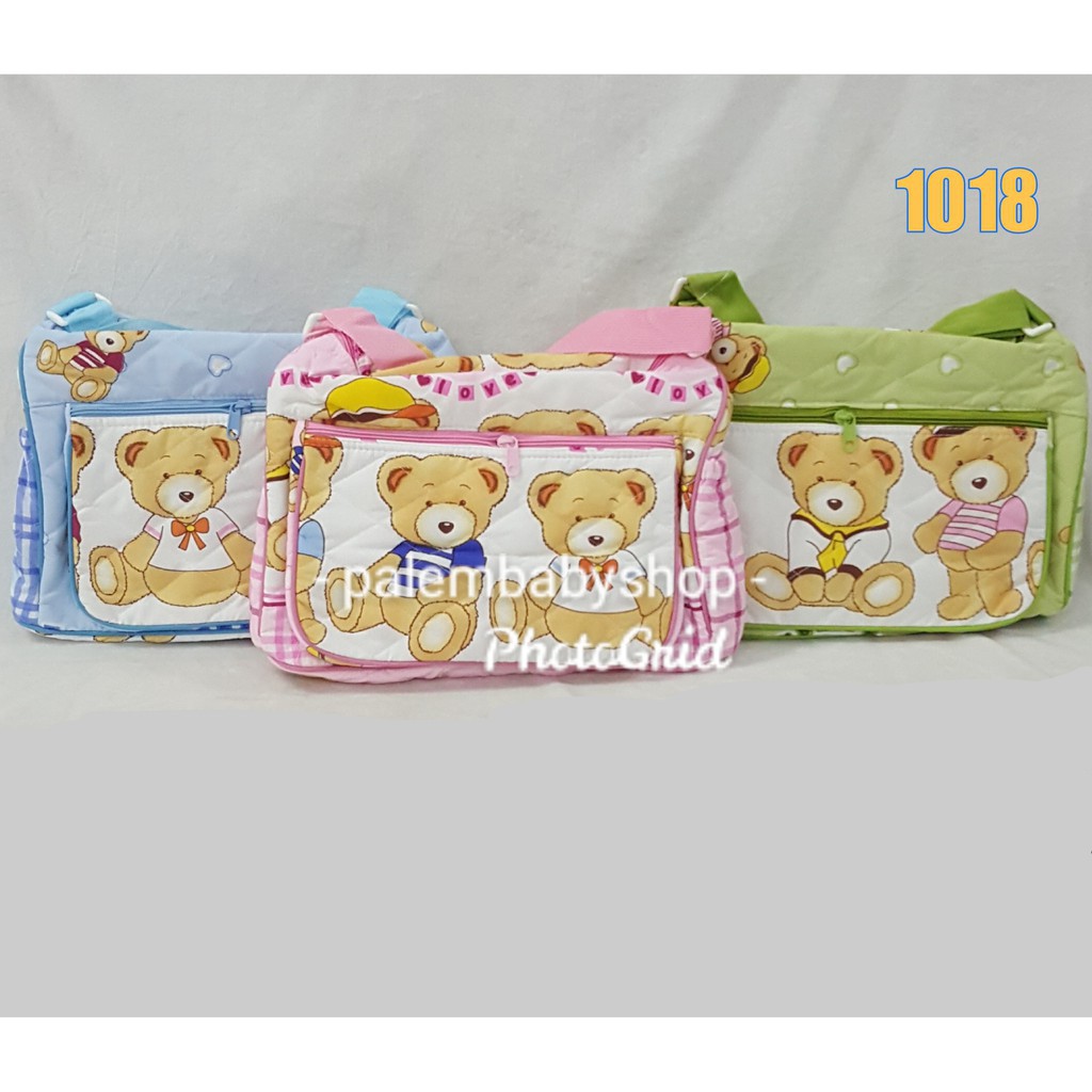 Ria tas sablon bear love kecil 1018