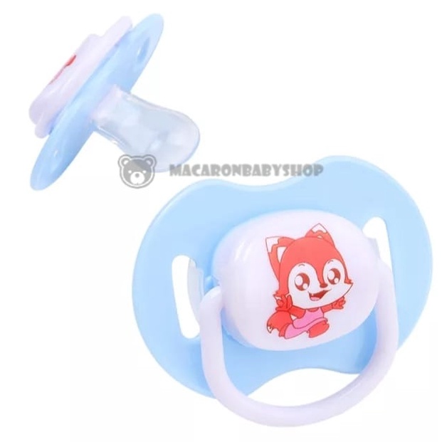 Empeng bayi silikon lucu empeng bayi newborn dot bayi-Biru Random