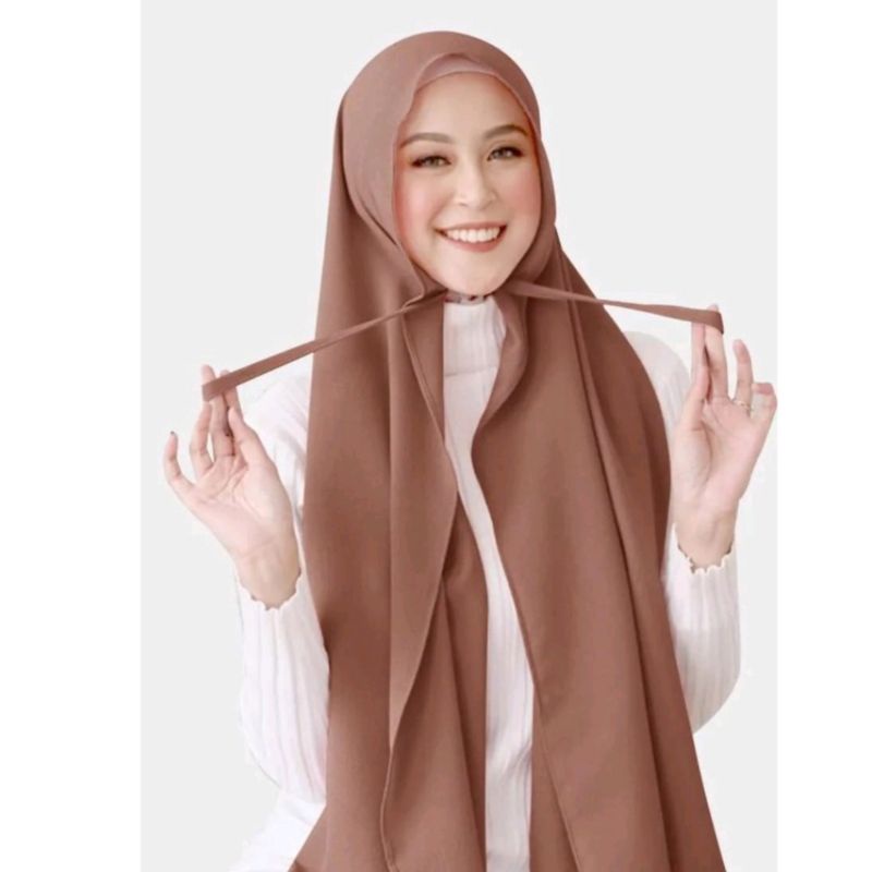 Hijab Pashmina instant tali tanpa jarum pentul diamond shawl kerudung jilbab instant