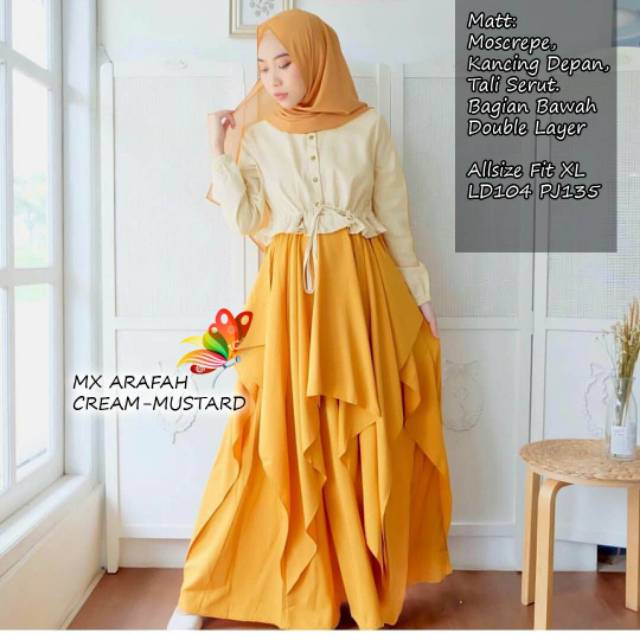 MAXI ARAFAH CREAM 4 warna