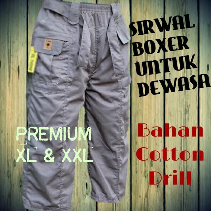 Sirwal Jumbo | Celana Sirwal Boxer XXL Pria Dewasa Syari Sunnah