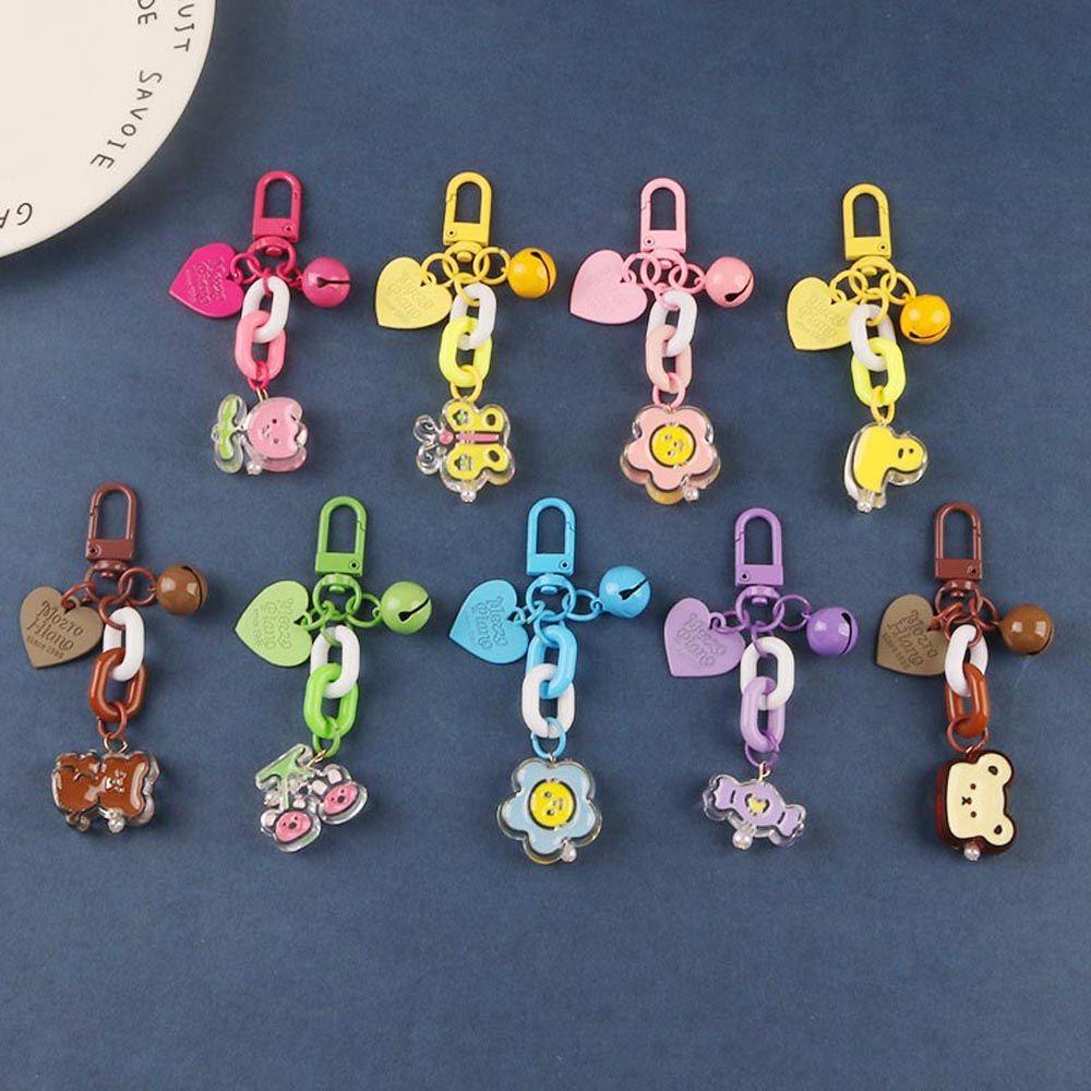 Mxbeauty Korea Gantungan Kunci Lucu Ransel Gantung Hati Bunga Kupu-Kupu Beruang Bell Key Pendant