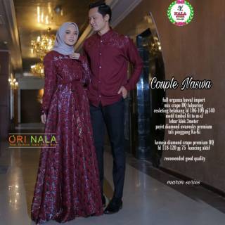  Couple  Naswa Gamis Set Couple  Baju  Koko  Orinala Baju  