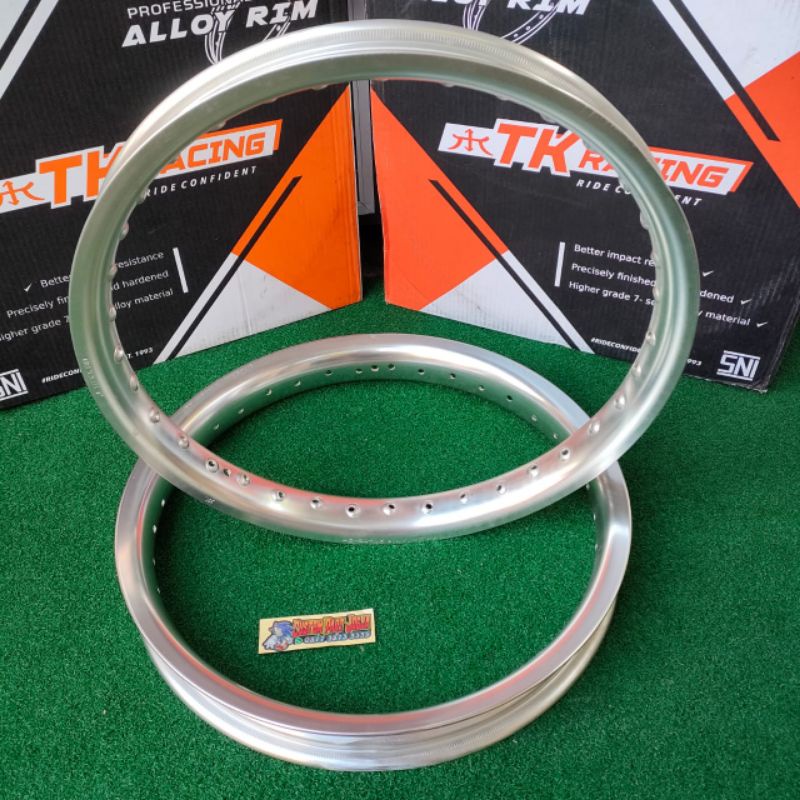 VELG ALUMUNIUM TK RACING RING 18 160 160 SILVER VELG TK JAPAN RING 18 160 160 U SHAPE STENGAH LINGKA