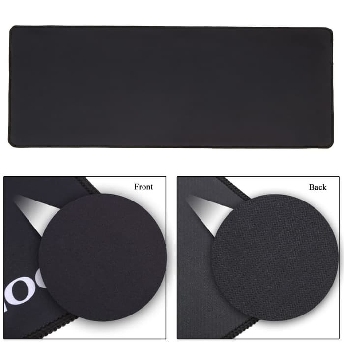 Taffware Gaming Mouse Pad XL Desk Mat Polos 500 x 800 mm MP001 Black