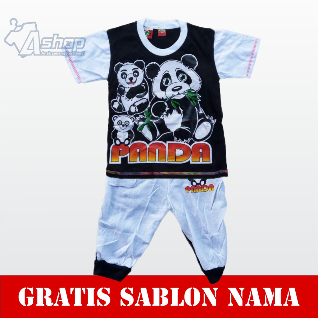 Baju anak Setelan Panda Dengan celana Jogger