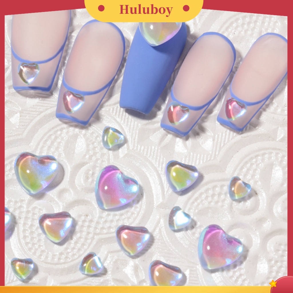 Huluboy Huluboy♡ 20pcs / Kantong Ornamen Pita Kristal Berlian Imitasi Glitter Efek Visual 3D Untuk Wanita