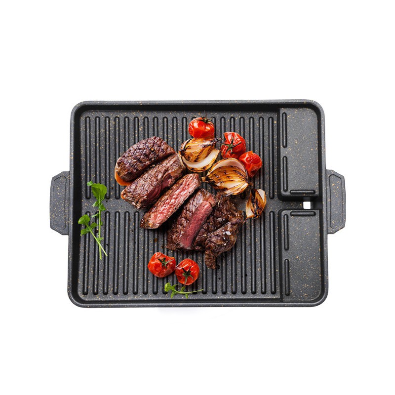 [Termurah !!!!!!!!] Korean Yakiniku BBQ Grill Plate Wajan Panggangan Persegi Square Grill Pan Anti Lengket