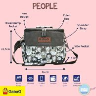 Cooler Bag Gabag Single Sling Series People Cooler Bag Tas Bayi - Coklat coolerbag FREE 1pcs Ice Gel