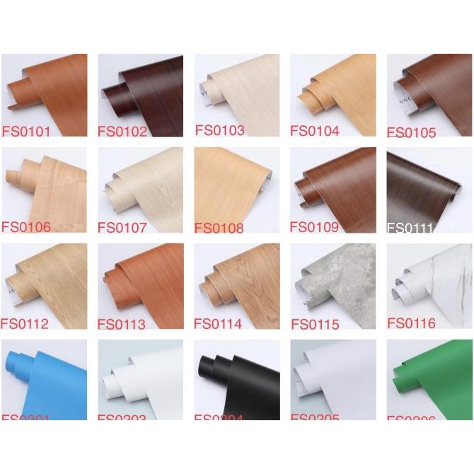 Wallpaper sticker pvc sheet motif kayu