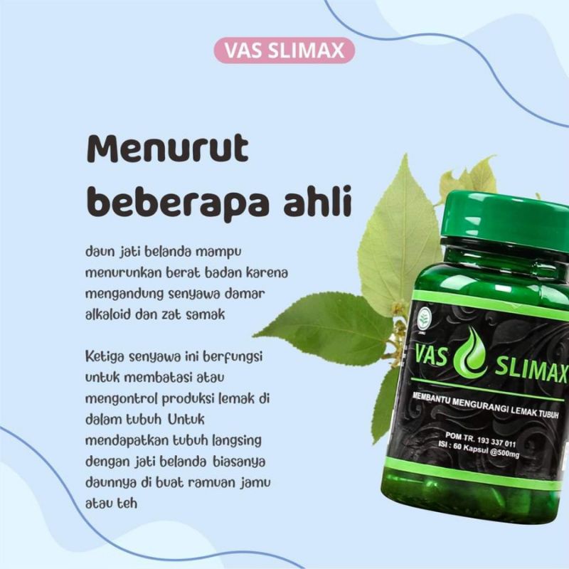 Kapsul Pelangsing Herbal Vas Slimax El Medinah 60 kapsul Asli 100% ORIGINAL