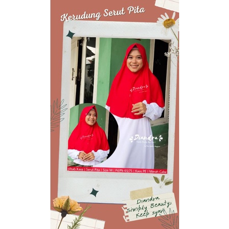 Hijab Khimar Jilbab Bergo Kerudung Kaos Instan Daily Murah Syari Tali Serut Pita By Diandra