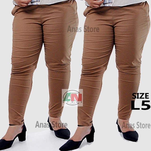 CELANA KATUN ANTI BEGAH JUMBO L5  SIZE XXXL, CELANA KERJA WANITA / COTTON PANTS