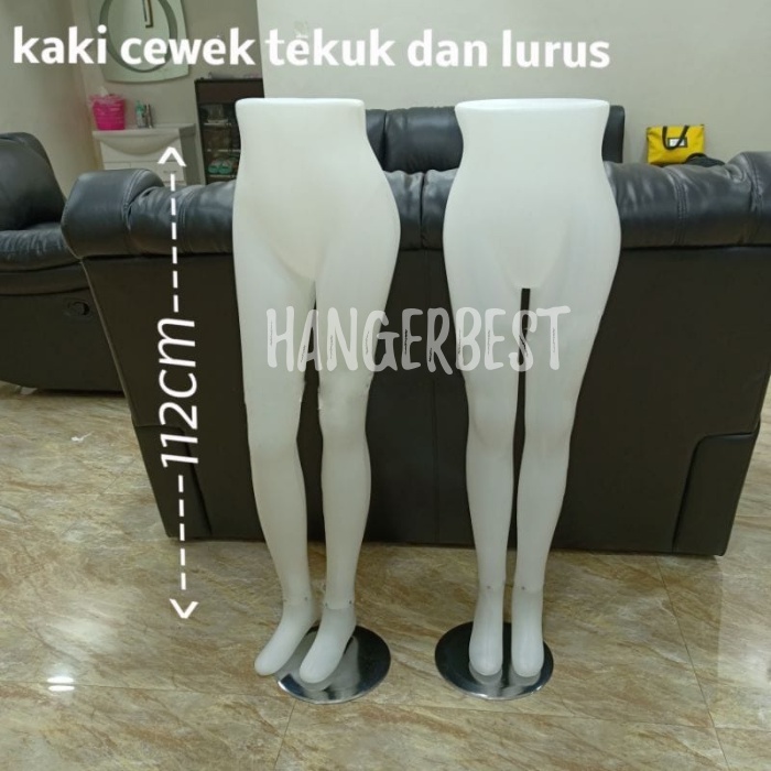 Manekin Kaki Cewek / Patung Kaki Cewek Plastik Bening / Patung Kaki Celana Dewasa Display