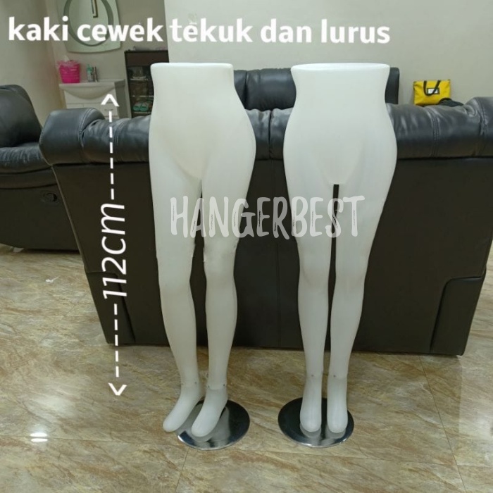 Manekin Kaki Cewek / Patung Kaki Cewek Plastik Bening / Patung Kaki Celana Dewasa Display