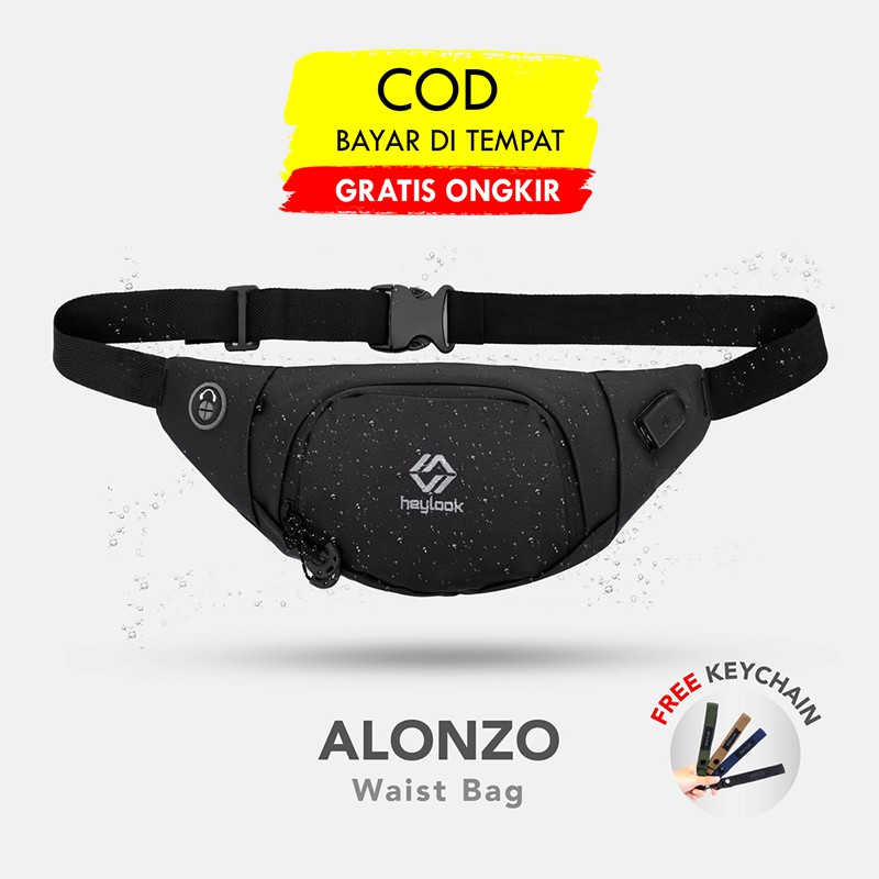 [BISA COD] TAS SELEMPANG PRIA SLING BAG WATERPROOF ANTI AIR USB COWOK TAS OUTDOOR MURAH TERBARU