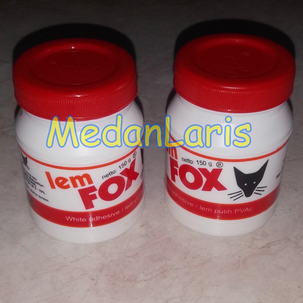 

Lem FOX Putih PVAc Botol 150gram White Adhesive Glue Lem Plamur & Kayu