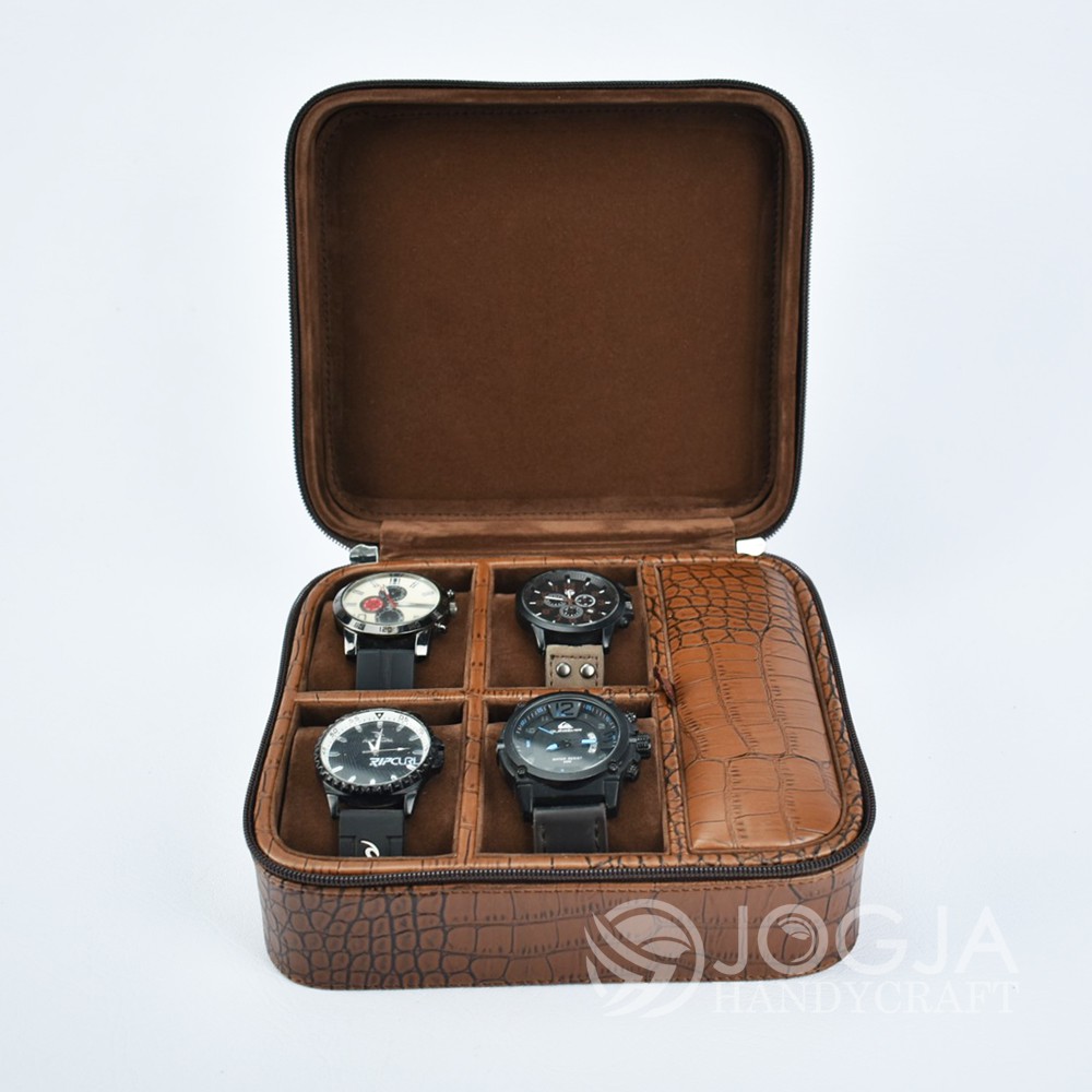 PREMIUM Travel Watch Box / Tempat Jam tangan travel / Kotak Jam Tangan