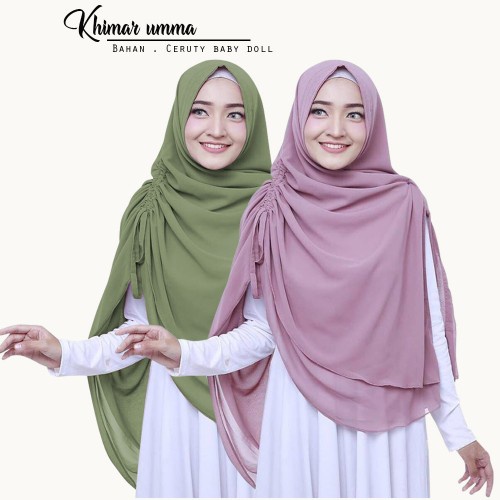 Khimar Umma Jilbab Bergo Terlaris Nyaman dipakai