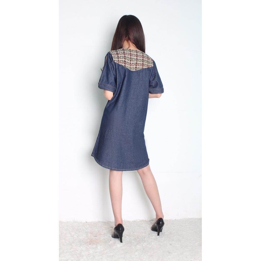 SB Collection Midi Dress Sanny Shortdress Jeans Wanita