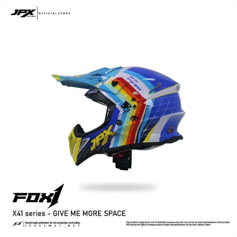 Helm JPX Cross Motif X41 Give Me More Space | JPX Cross Trail Fox1 Motif Terbaru