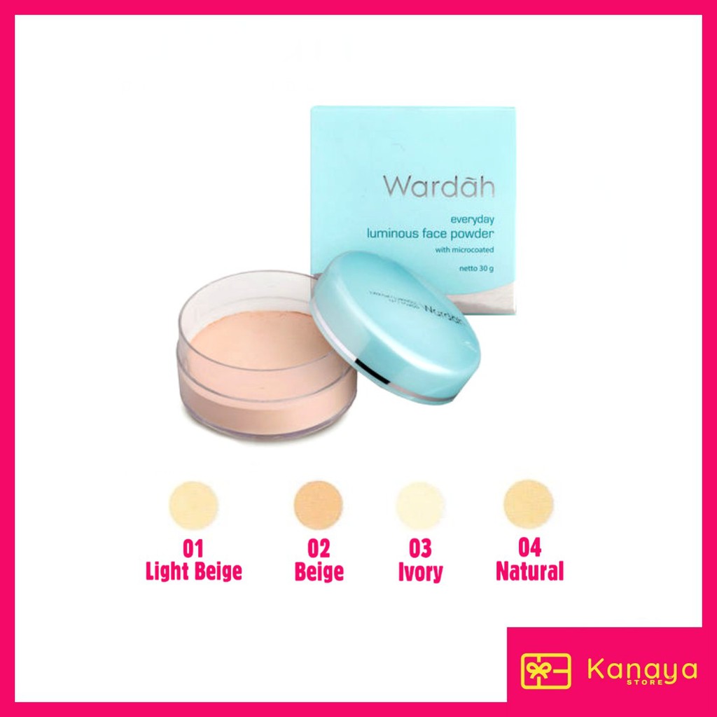 (BISA COD) Wardah Everyday Luminous Face Powder - Bedak Tabur Plus Tempat