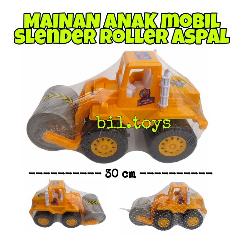 MAINAN ANAK LAKI LAKI MOBIL KONTRUKSI SLENDER ROLLER ASPAL JARING MAINAN EDUKASI 7610