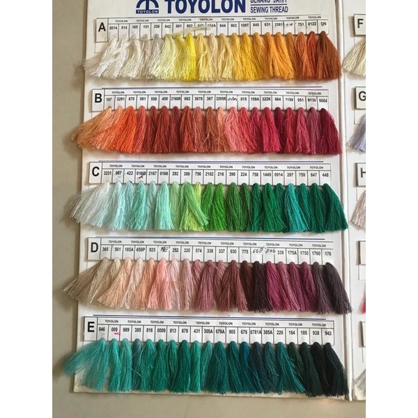 Benang Toyolon 40/2 LUSINAN (12 pcs sama warna)