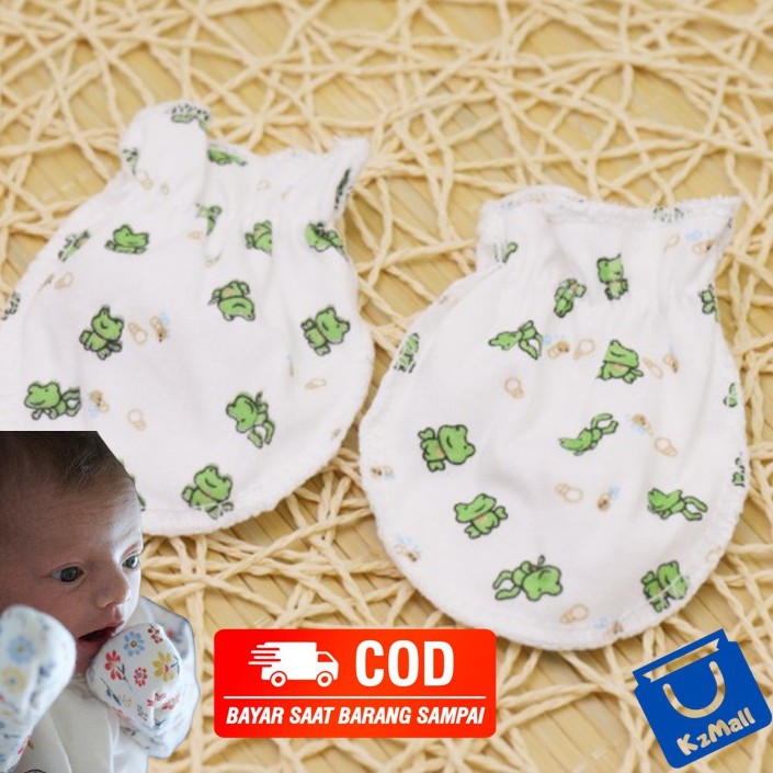 Sarung Tangan Bayi New Born Motif Unisex Bahan Katun Halus Import (Kirim Motif Random)