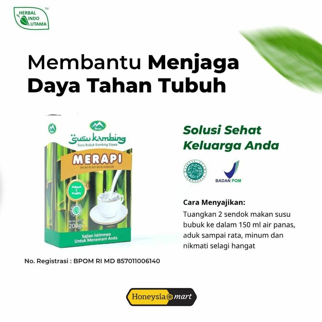 

Susu Bubuk Kambing Etawa Merapi Herbal Indo Utama 200gr