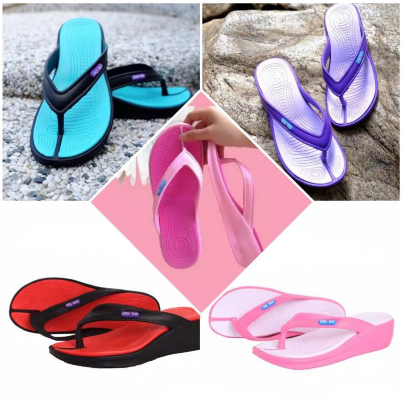 Porto  711L Grosir 6 pasang Sandal Jepit Wanita Heels Nyaman