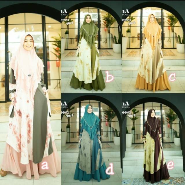 Ready yazeeva vol.9/aluna mirranda/baju gamis/gamis syari/hijab syari