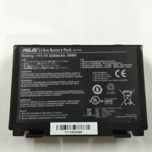 Baterai Original Asus F52 F82 F83S K40 K40E K40IJ A32-F52 A32-F82