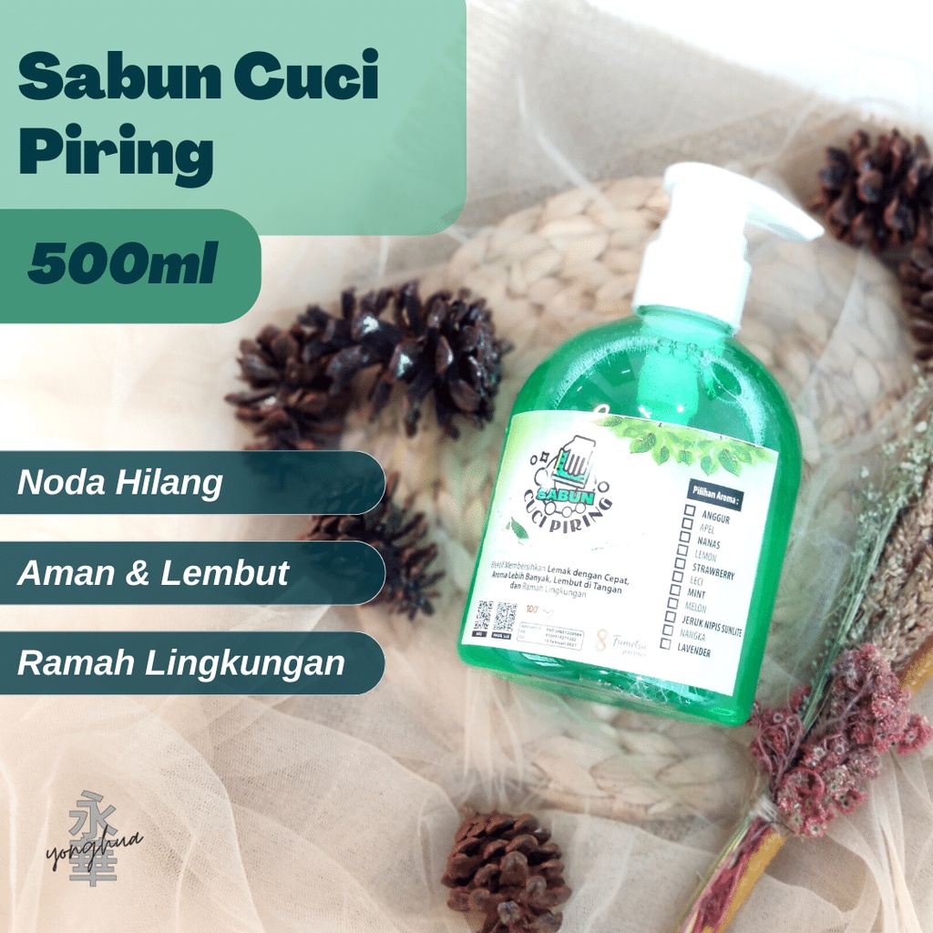 Sabun Cuci Piring Cairan Pembersih Piring 500ml Botol Pump Aroma Buah Segar Wangi