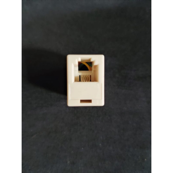 Barrel RJ11 Connector 1-1 lubang Splitter Sambungan Kabel Telepon Konektor 1 Lubang