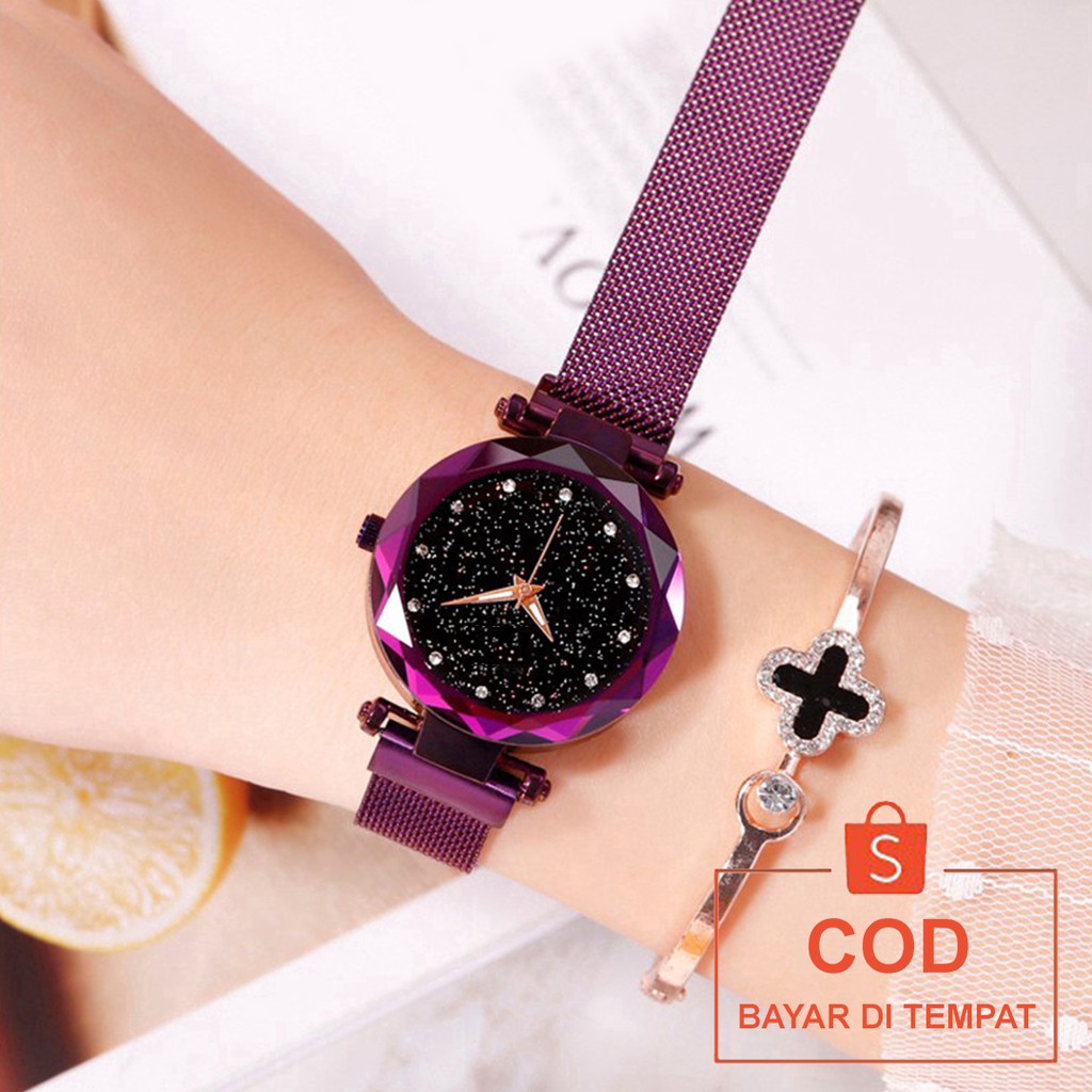 ✅COD Jam Tangan Rantai Magnet Analog Watch Aksesoris Fashion Wanita Cewek Anti Air Murah Couple Original